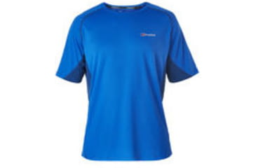 Image of Berghaus Tech SS Crew Neck Tee - Men's-Blue/Dark Blue-Large
