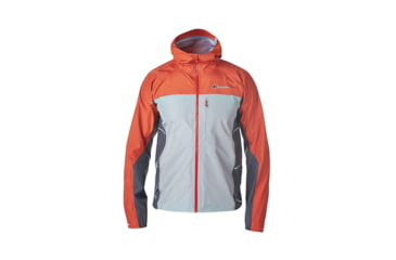 Image of Berghaus Vapour Storm Jacket - Mens-Silver Filigree / Koi Orange / Carbon-Large bgh0001-Silver Filigree / Koi Orange / Carbon-Large