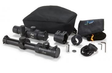 Image of Bering Optics Hi-Res Gen 2+ Night Probe Clip-On Night Vision Attachment combo w/Hunting Series 1-4x24 Telescopic Sight and Clip-on Adaptor, Black, BE26041P