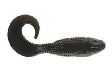 Image of Berkley Gulp! Minnow Grub Soft Bait, 3in, Black, 1129137
