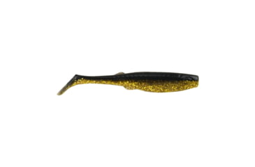 Image of Berkley Gulp! Saltwater Paddleshad Soft Bait Lures, 6in, 3 Pack, Black Gold, 1520468
