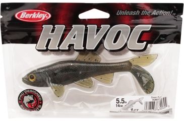 Image of Berkley Havoc Sick Fish Bait, 5.5in., Green Pumpkin 178389