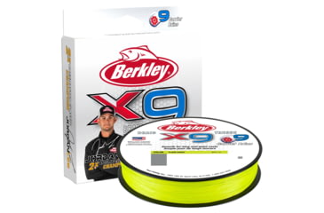 Image of Berkley Jordan Lee x9 Braid Superline, 0.40mm class/0.016in class, 80lb test/100 lbC/45.6kg, 164yd/150m, 20lb, Flame Green, X9JBFS80-GG