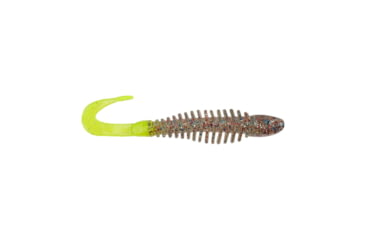 Image of Berkley PowerBait Curly Bones Soft Bait, 4in, 8 Pack, Firecracker/Chartreuse, 1571465