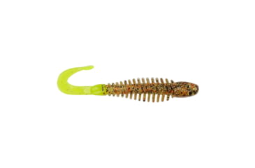 Image of Berkley PowerBait Curly Bones Soft Bait, 4in, 8 Pack, Gold Cracker/Chartreuse, 1571463