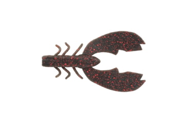 Image of Berkley PowerBait MaxScent Chigger Craw Soft Bait, 4in, 7 Pack, Black Red Fleck, 1520657