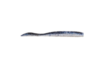 Image of Berkley PowerBait MaxScent Flat Worm, 3.6in, 10 Pack, Black Shiner, 1482220
