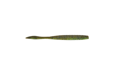 Image of Berkley PowerBait MaxScent Flat Worm, 3.6in, 10 Pack, Green Pumpkin/Watermelon, 1546021
