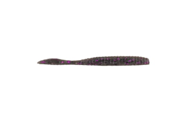 Image of Berkley PowerBait MaxScent Flat Worm, 3.6in, 10 Pack, Smoke Black Purple, 1482226