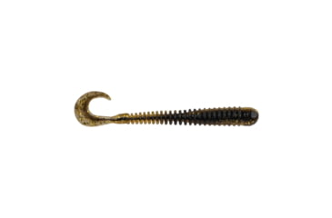 Image of Berkley PowerBait Rib Worm Soft Bait Lures, 4in, 10 Pack, Midnight Shine, 1593184