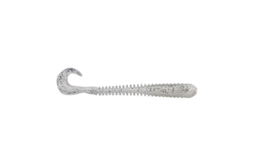 Image of Berkley PowerBait Rib Worm Soft Bait Lures, 4in, 10 Pack, White Ice, 1593189