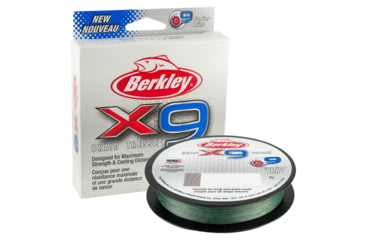 Image of Berkley X9 Braid 9-carriers create stress free line 165yd 30/10lb test 0.012 Diam in Low-Vis Green, X9BFS30-22, Low-Vis Green, 0.008 in/0.20 mm, 1486815