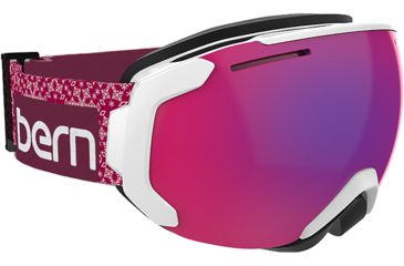 Image of Bern Juno Goggles - Women's-Magenta Snowflake-Red/Purple Mirror