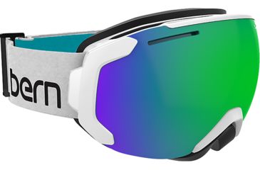 Image of Bern Juno Goggles - Women's-White-Green/Blue Light Mirror