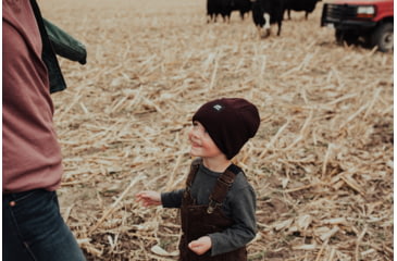 Image of Berne Heritage Knit Cuff Cap - Unisex, Maroon Black, OSFA, H150MNBR400