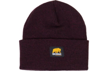 Image of Berne Heritage Knit Cuff Cap - Unisex, Maroon Black, OSFA, H150MNBR400
