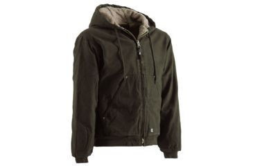 Image of Berne High Country Hooded Jacket - Sherpa Lined - Mens, Olive Duck, Large HW430ODT440