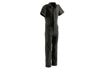 Image of Berne Poplin Short Sleeve Coverall - Mens, Charcoal, Small P700CHS360