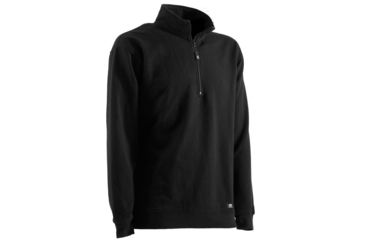 Image of Berne Unlined Quarter Zip Sweatshirt - Mens, Black, Large SP450BKT440