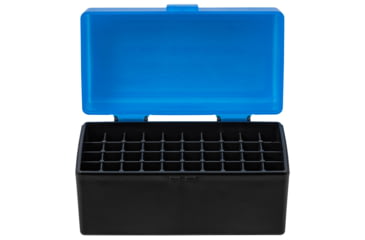 Image of Berrys 82467 409 Ammo Box 308 Win,243 Win 50rd Blue Lid W/Black Bottom