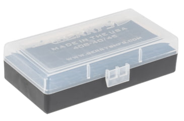 Image of Berrys 67425 408 Ammo Box 40 S&amp;W,45 ACP 50rd Clear Lid W/Black Bottom