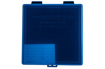 Image of Berrys 67789 008 Ammo Box 40 S&amp;W,45 ACP 100rd Blue Lid W/Black Bottom