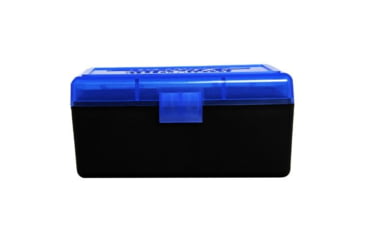 Image of Berrys Manufacturing Ammo Box #404 - .22 Horn./.30 Carb. 50/rd Blue/Black, 11964