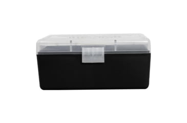 Image of Berrys Manufacturing Ammo Box #404 - .22 Horn./.30 Carb. 50/rd Clear/Black, 77334