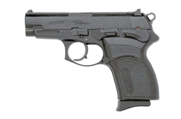 Image of Bersa Thunder-9 Pistol, 9mm Luger, 3.5 in barrel, aluminum alloy frame, black polymer grip, recoil operated semi-automatic, double-action, frame mounted decock/hammer block, fixed blade front, white outline rear, 13 round magazine, BRSA-TDR-9-FRRMPG