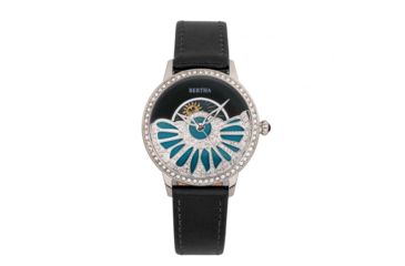Image of Bertha Adaline Mother-Of-Pearl Leather-Band Watch, Black, One Size, BTHBR8201