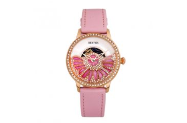 Image of Bertha Adaline Mother-Of-Pearl Leather-Band Watch, Pink, One Size, BTHBR8206