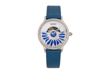 Image of Bertha Adaline Mother-Of-Pearl Leather-Band Watch, Teal, One Size, BTHBR8202