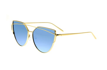 Image of Bertha Aria Polarized Sunglasses, Gold Frame, Celeste Lens - Womens, BRSBR025PLX