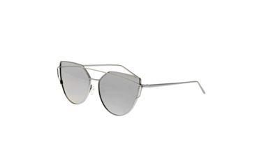 Image of Bertha Aria Polarized Sunglasses, Silver/Silver, One Size, BRSBR025SL