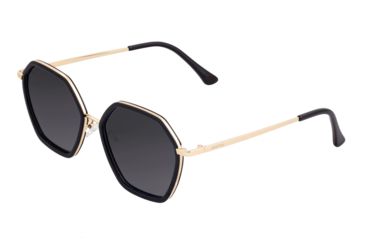 Image of Bertha Ariana Polarized Sunglasses - Women's, Black/Black, One Size, BRSBR038BK