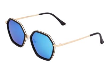 Image of Bertha Ariana Polarized Sunglasses - Women's, Black/Blue, One Size, BRSBR038BL