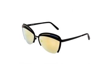 Image of Bertha Aubree Polarized Sunglasses, Black / Yellow BRSBR017B