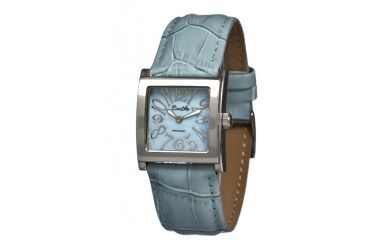 Image of Bertha Bettie Ladies Watch, Powder Blue Leather Band, Silver Bezel, Powder Blue Analog Dial, Silver Hand BTHBR103