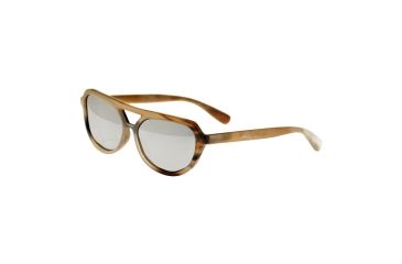 Image of Bertha Brittany Single Vision Prescription Sunglasses, Honey/Black Frame, BRSBR005MCSV