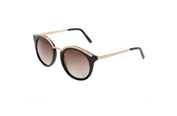 Image of Bertha Caroline Polarized Sunglasses, Black / Black BRSBR015B