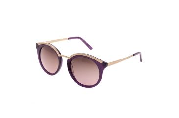 Image of Bertha Caroline Polarized Sunglasses, Purple / Brown BRSBR015P
