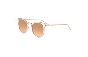 Image of Bertha Harper Polarized Sunglasses, Rose Gold/Rose Gold, One Size, BRSBR026RG