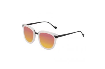 Image of Bertha Jenna Polarized Sunglasses, Clear/Pink-Orange, One Size, BRSBR029MN