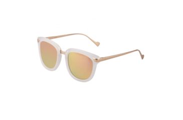 Image of Bertha Jenna Polarized Sunglasses, Clear/Rose Gold, One Size, BRSBR029CR