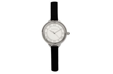 Image of Bertha Madison Leather-Band Watch, Silver/Black, Standard BTHBR6704
