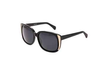 Image of Bertha Natalia Polarized Sunglasses, Black / Black BRSBR016B