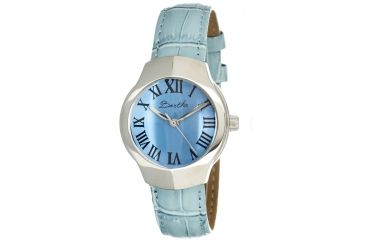 Image of Bertha Pauline Ladies Watch, Powder Blue Leather Band, Silver Bezel, Powder Blue Analog Dial, Silver Hand BTHBR404