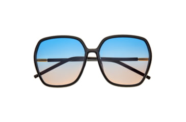 Image of Bertha Priscilla Polarized Sunglasses - Womens, Black Frame, Blue-Pink Lens, Black/Blue-Pink, One Size, BRSBR055C1