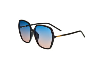 Image of Bertha Priscilla Polarized Sunglasses - Womens, Black Frame, Blue-Pink Lens, Black/Blue-Pink, One Size, BRSBR055C1