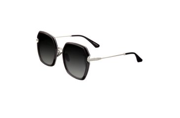 Image of Bertha Teagan Polarized Sunglasses, Black/Silver, One Size, BRSBR033SL